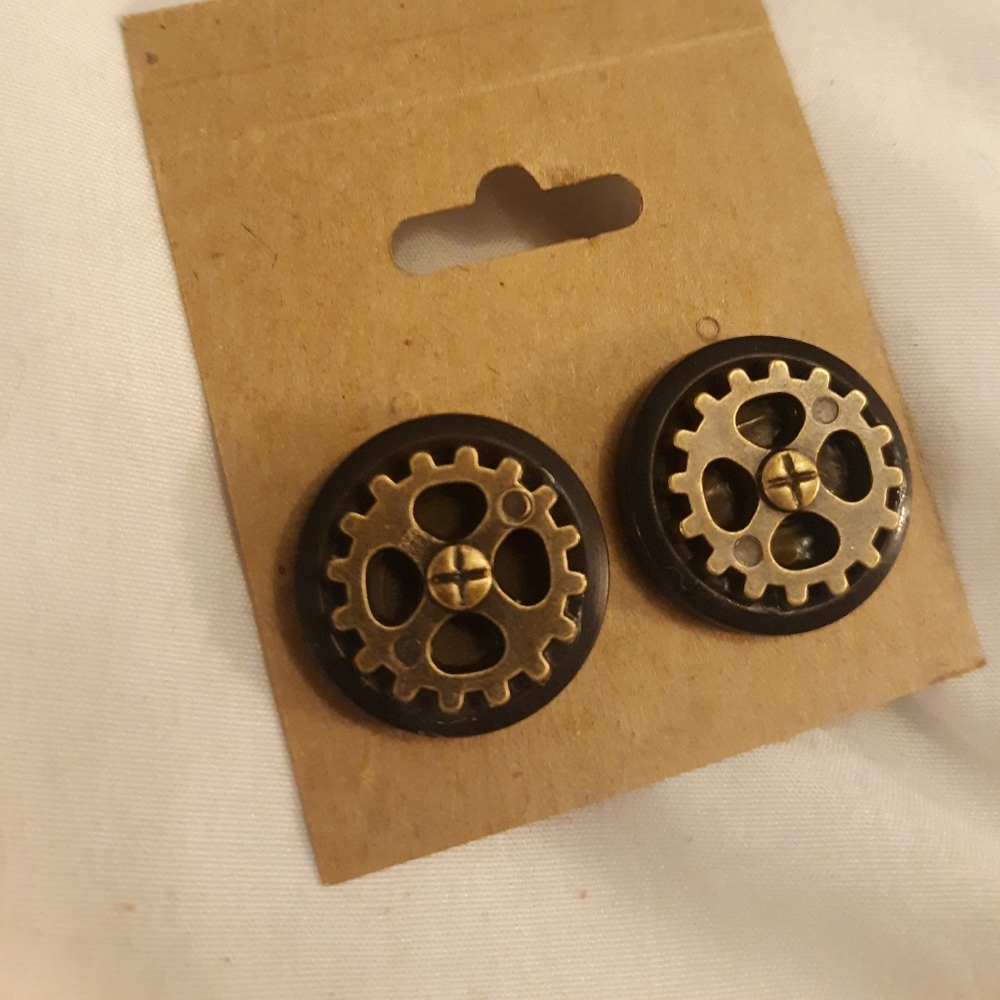 Steampunk Stud Earrings